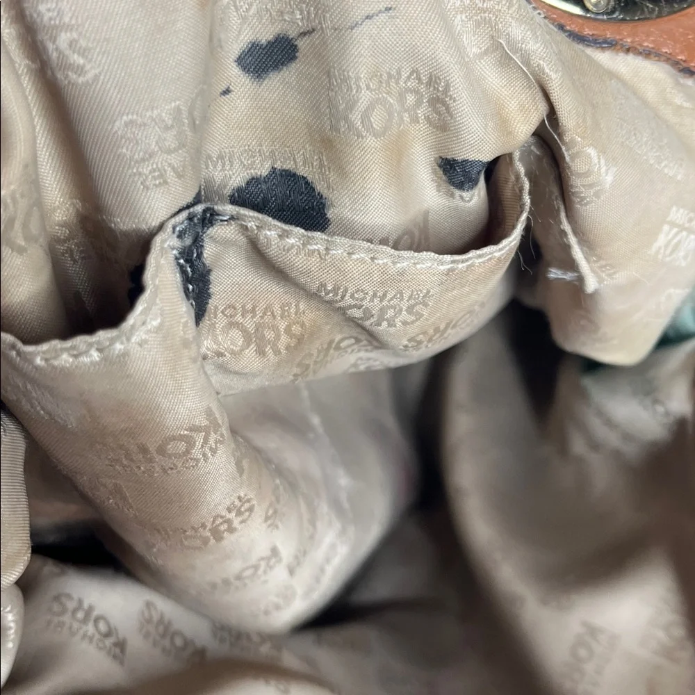 Michael Kors Fulton Large Leather East West Tote Bag Luggage Handbag Brown - Picture 9 of 12